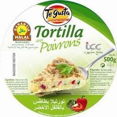 Te gusta, Tortilla pommes de terre poivrons halal , le paquet de 500 gr