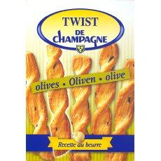 Biscuits aperitif aux olives et au beurre Twist de Champagne, 100g