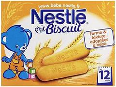 Nestlé Bébé P'tit Biscuit Biscuit dès 12 mois 180g - Lot de 6