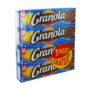 Granola chocolat au lait 4x200g 