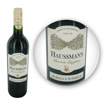 Haussmann Baron Eugène Bordeaux Supérieur vin rouge Haussmann Baron Eugène la bouteille de 75 cl
