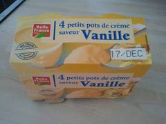 Crème Vanille Pot Verre 4x100g