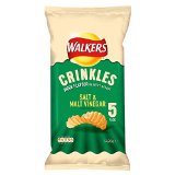 Walkers Crinkles Crisps - Salt & Malt Vinegar (5x28g)