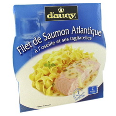 Filet de saumon a l'oseille et tagliatelles D'AUCY, 300g