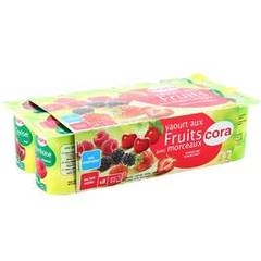 Cora yaourt fruits rouges 8x125g