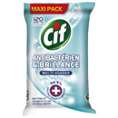 Cif Lingettes multi-usages antibactérien & brillance le paquet de 120