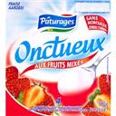 Onctueux aux fruits mixes, yaourts brasses sucres au lait entier aux fruits, fraise, 4 x 125g,500g