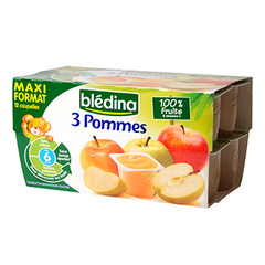 Bledina bledi fruits 3 pommes 12x100g 6mois