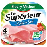 Fleury Michon jambon supérieur sel réduit tranche x4 -160g