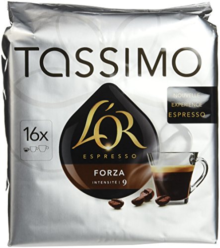 Tassimo L'Or Espresso - Capsules de café moulu Forza les 16 capsules de 6 g