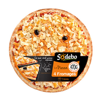 Sodébo Pizza la pizza 4 fromages fondants 470g