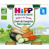 Hipp Biologique Délices du Jardin Gratin de Courgettes Petits Légumes dès 8 mois - 12 pots de 190 g
