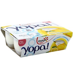 PRODUIT INACTIF - Yopa 0% sur lit citron 4x100g
