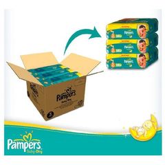 Pampers - Baby Dry - Couches Taille 3 (5-9 kg/Midi) - Pack Economique 1 Mois de Consommation (x198 couches)