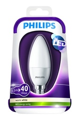 Philips - Ampoule LED Flamme Dépolie - Culot E14 - 5,5W Consommés (Équivalent 40W Incandescent) - 2700 Kelvin