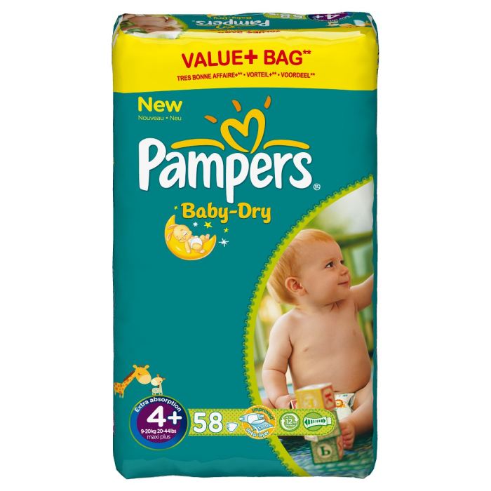 Pampers baby dry value + couches T4 + x58
