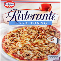 Pizza thon, tomates, fromage, pate fine, Ristorante