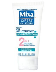 MIXA Expert Peau Sensible Soin 2 en 1 Très Hydratant Anti-Imperfections 50 ml