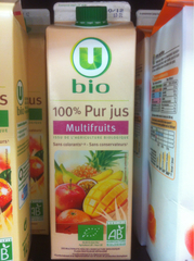 Pur jus multifruits flash pasteurise U Bio 1l