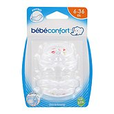 Sucette silicone Bébé Confort Physio 6-36 mois - T2/3 x2