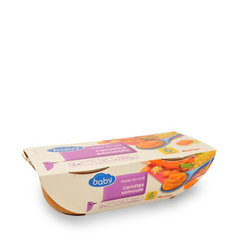 Auchan Baby carottes semoule 2x200g des 6mois