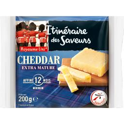 Itineraire des Saveurs, Cheddar extra mature affine 12 mois minimum, le fromage de 200 g