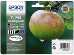 Pack 4 cartouches d'encre EPSON pour imprimante, T1295 Pomme, sous blister