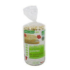 Auchan Bio galettes de riz complet 100g