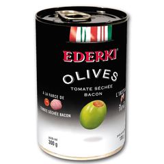 Ederki olives farcies à la tomates séchée et bacon 350g