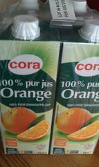 Cora pur jus orange brique 4x1l