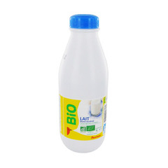 Auchan Mieux Vivre Bio lait demi-ecreme bouteille 1l