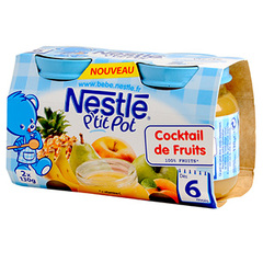 Nestle p'tit pot cocktail de fruits 2x130g des 6mois