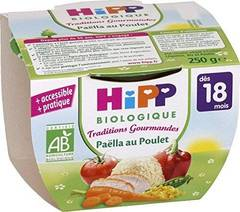Hipp Biologique Traditions Gourmandes Paëlla au Poulet dès 18 mois - 8 bols de 250 g