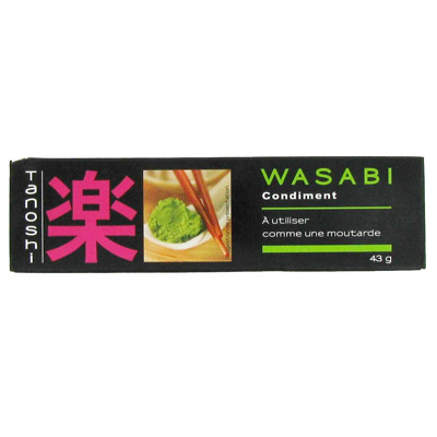 Wasabi, condiment a utiliser comme une moutarde, le tube de 43g