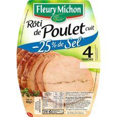 Roti de poulet cuit -25% de sel FLEURY MICHON 4tr.160g
