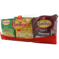Chips Pom'lisse aromatisees 6x30g