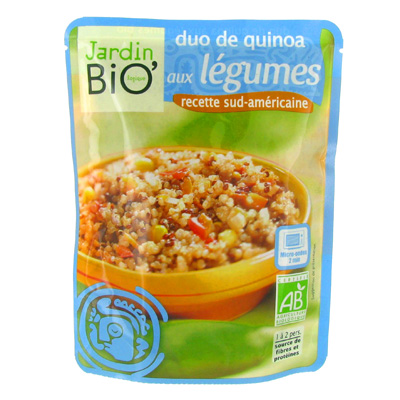 Jardin bio, Duo de quinoa aux legumes BIO, la boite de 250 gr