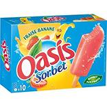 Bâtonnets fraise banane OASIS, x10, 400g