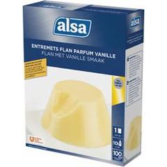 Alsa, Preparation pour flan parfum vanille, la boite de 900 g