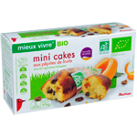 Auchan bio minis cakes aux p?pites de fruits x5 -175g