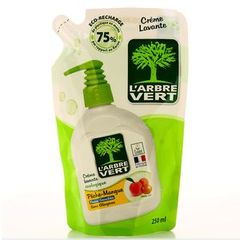 Recharge de creme lavante pour les mains parfum peche-mangue L'Arbre Vert, 250ml
