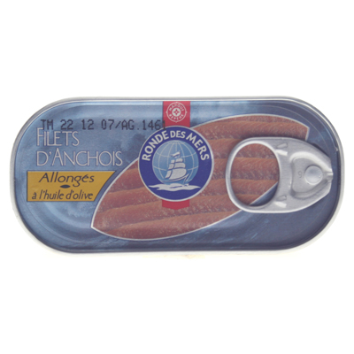 Filets anchois Ronde des mers Huile d'olive 50g