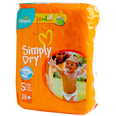 Couches Pampers Simply Dry Geant T5 11-25kg x41