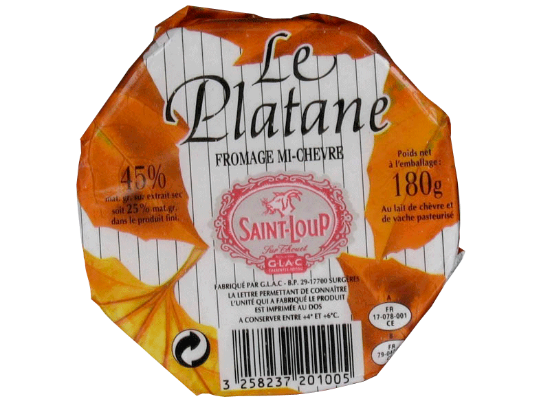 Saint-loup, Le Platane, fromage mi-chevre, le fromage,180g