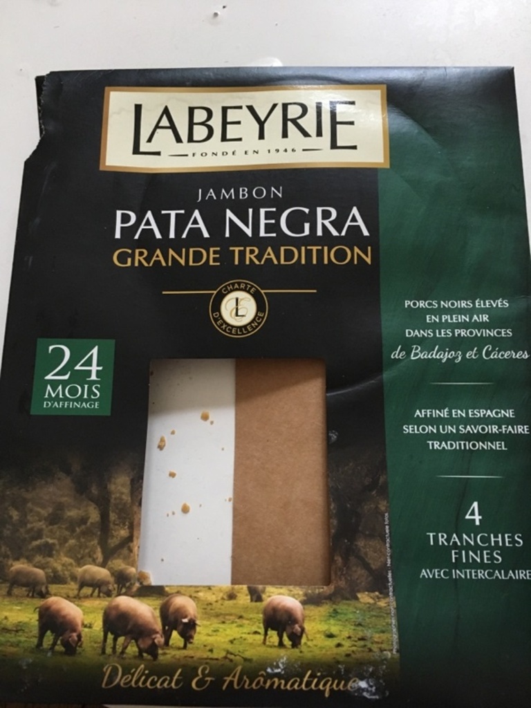Labeyrie Jambon Pata Negra Grande Tradition Affiné 24 Mois Minimum 4 Tranches Fines 60 g