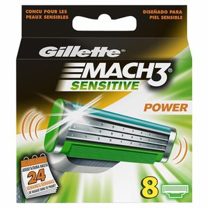 Lames pour rasoir Mach 3 Sensitive GILLETTE, 8 recharges