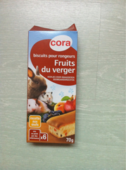 Cora biscuits pour rongeurs aux fruits du verger