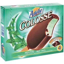 Adelie, Colosse a la creme glacee menthe enrobage chocolat au lait, les 4 glaces de 100ml