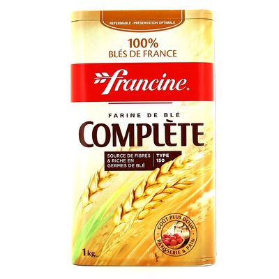 Francine, Farine de ble complete type 150, la boite de 1 kg