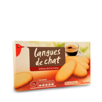 Auchan langues de chat 200g